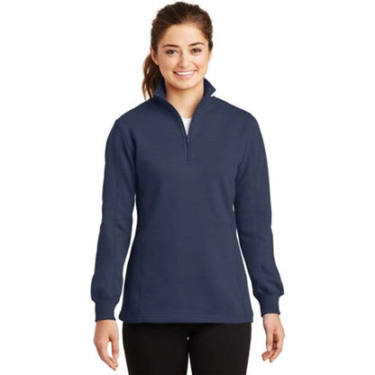Sport-Tek Ladies Quarter-Zip Sweatshirt - Dark/All