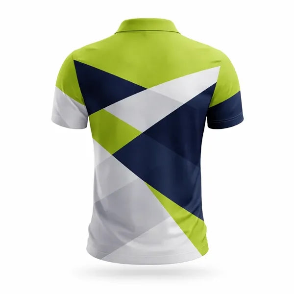 Sublimated Jacquard Stripe Short Sleeve Polo Shirt