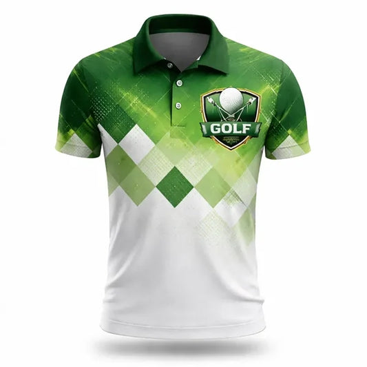 Full Color 3 Button Birdseye Mesh Polo shirt