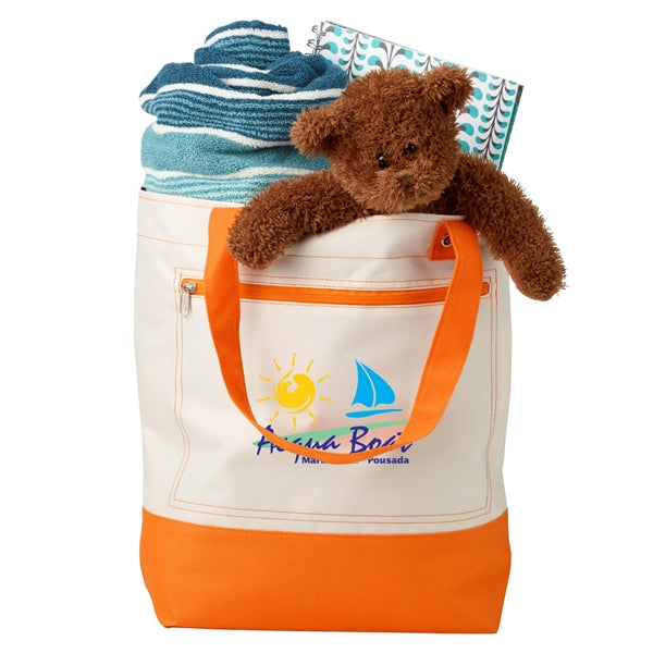 Boat and Beach Tote Bag