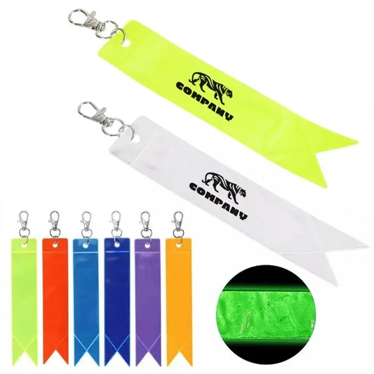 PVC Safety Reflector Tag Keychain