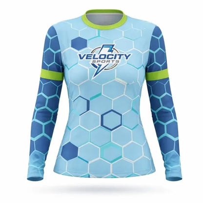 Women's Pinhole Mesh Long Sleeve T Shirt Sublimated
