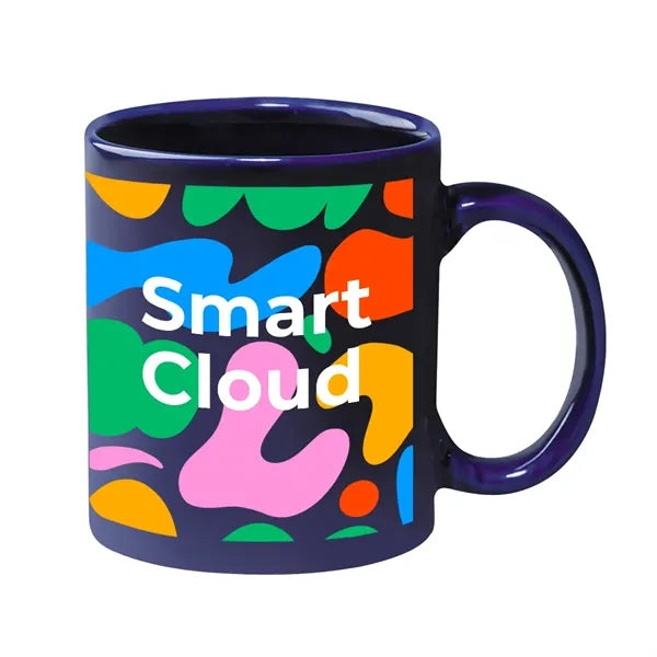 11 Oz. Full Color Hughes Stoneware Mug With C-Handle