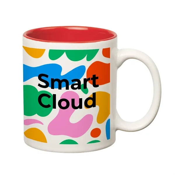 11 Oz. Full Color Hughes Stoneware Mug With C-Handle
