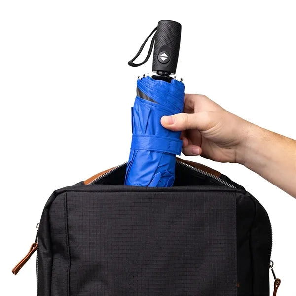 42" Telescopic Folding Umbrella With 100% rPET Canopy