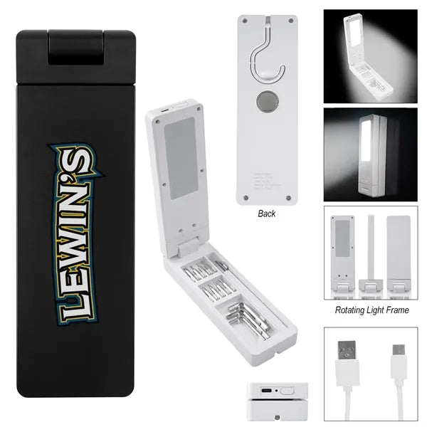 Logan 13-Piece Tool Set With Rechargeable Light