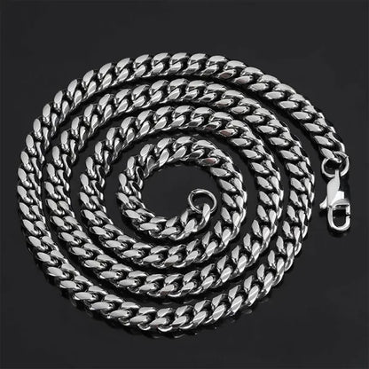 Push-button Clasp Cuban Chain
