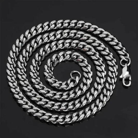 Push-button Clasp Cuban Chain