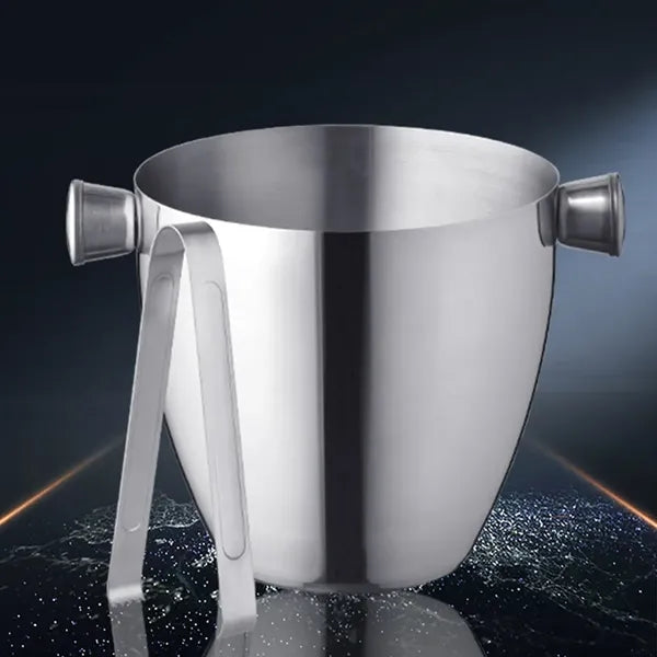 Stainless Steel Ice Bucket With Clip