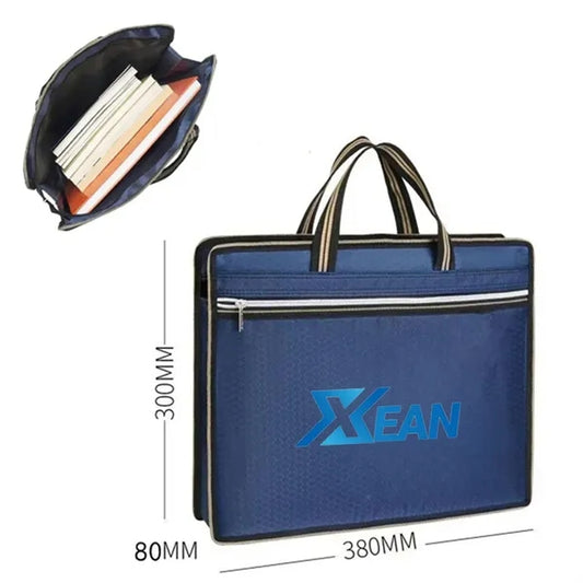 Portable waterproof Oxford cloth widened file bag