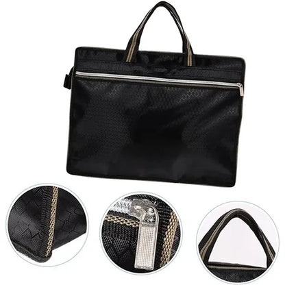 Portable waterproof Oxford cloth widened file bag