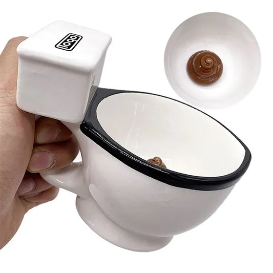 10oz Toilet Shaped Ceramic Mug w/ Handle