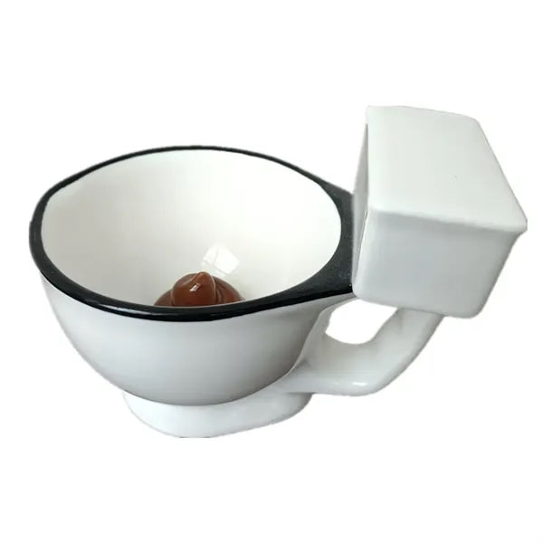 10oz Toilet Shaped Ceramic Mug w/ Handle