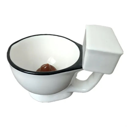 10oz Toilet Shaped Ceramic Mug w/ Handle