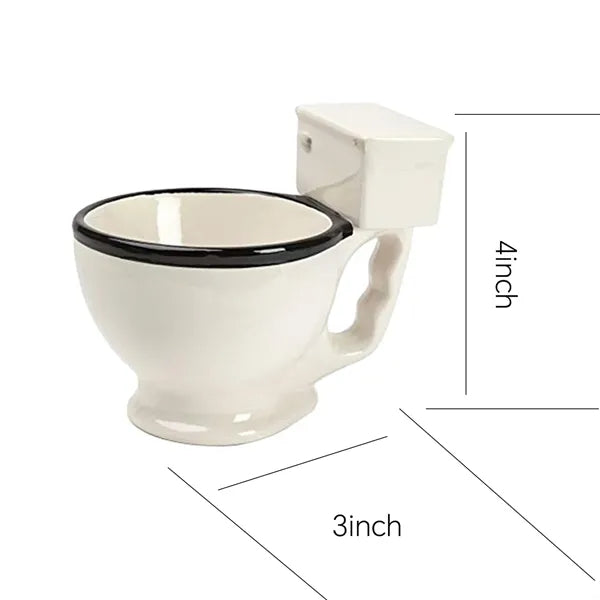10oz Toilet Shaped Ceramic Mug w/ Handle