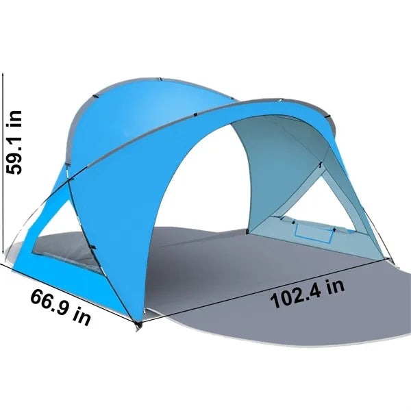 Dual Zipper Doors UV Protection Beach Tent