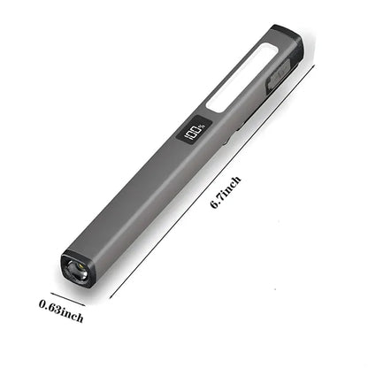 USB Rechargeable Pen Flashlight w/ Clip - Multi-Use Design