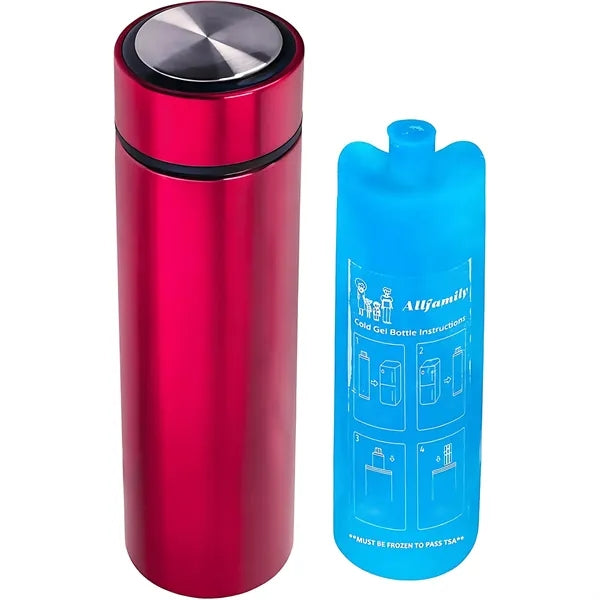 Portable Insulin Cooler Cup - Stainless Steel Travel Case