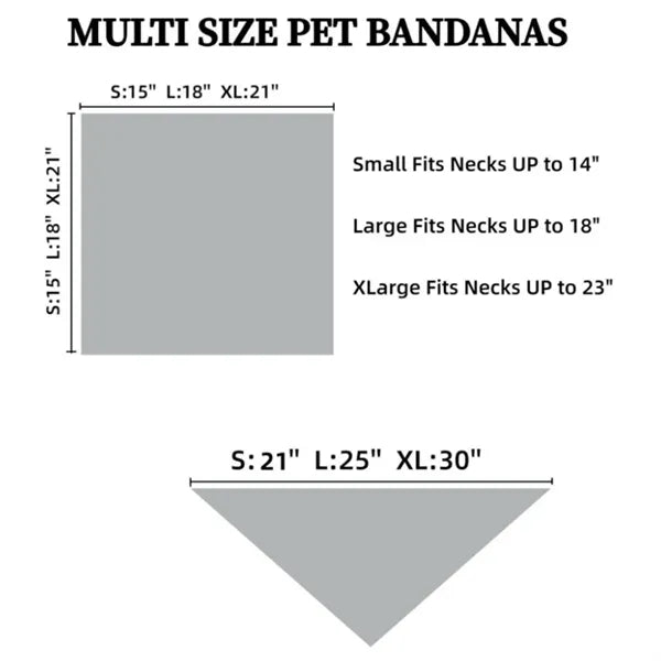 Plaid Polyester Dog Bandana — Large Bib Design for Pet