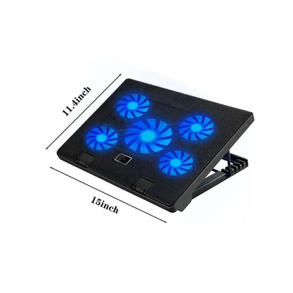 Adjustable Laptop Cooling Pad with 5 Silent Fans