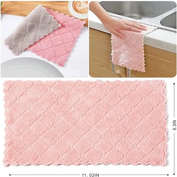 Thick Microfiber Dish Cloth - Absorbent & Scratch-Free