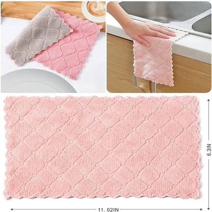 Thick Microfiber Dish Cloth - Absorbent & Scratch-Free
