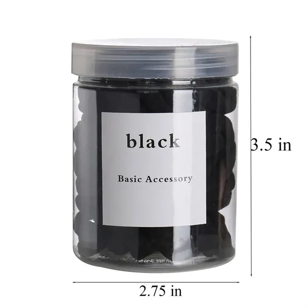 50pcs Seamless Elastic Hair Ties - Bulk Pack for Daily Use
