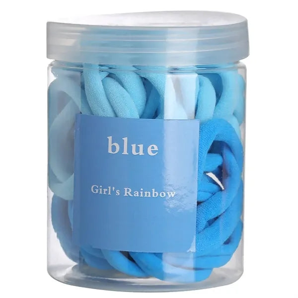 50pcs Seamless Elastic Hair Ties - Bulk Pack for Daily Use