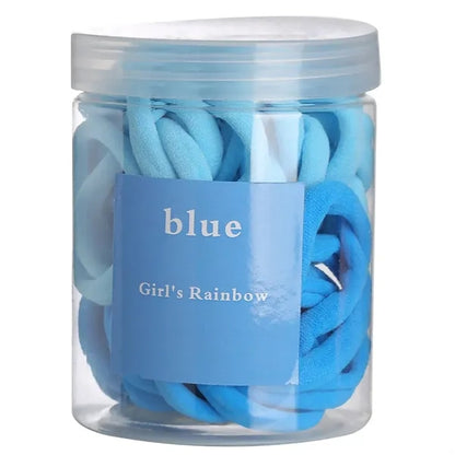 50pcs Seamless Elastic Hair Ties - Bulk Pack for Daily Use