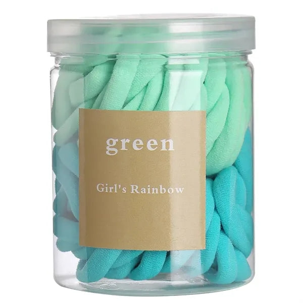 50pcs Seamless Elastic Hair Ties - Bulk Pack for Daily Use