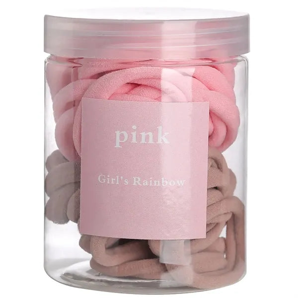 50pcs Seamless Elastic Hair Ties - Bulk Pack for Daily Use
