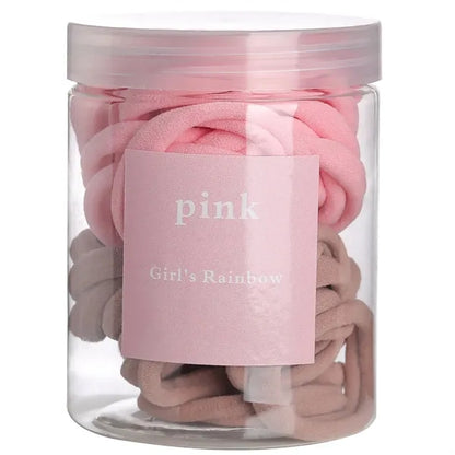 50pcs Seamless Elastic Hair Ties - Bulk Pack for Daily Use