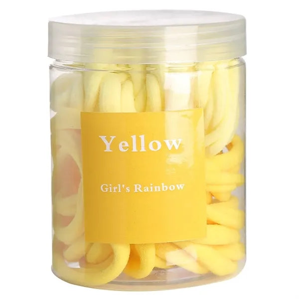 50pcs Seamless Elastic Hair Ties - Bulk Pack for Daily Use