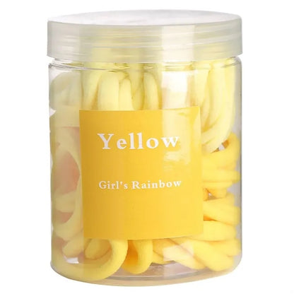 50pcs Seamless Elastic Hair Ties - Bulk Pack for Daily Use