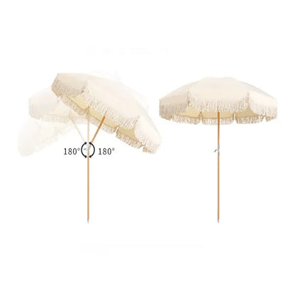 Adjustable Sunshade Beach Tassel Umbrella