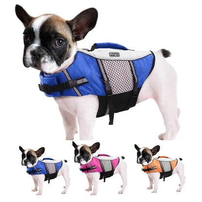 Dogs Reflective Adjustable Swimming Life Jacket