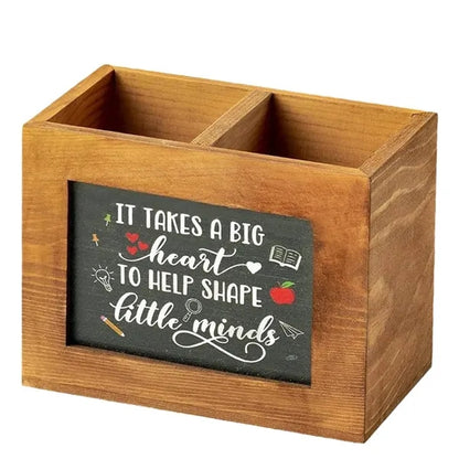 Writable Wooden Blackboard Pen Holder