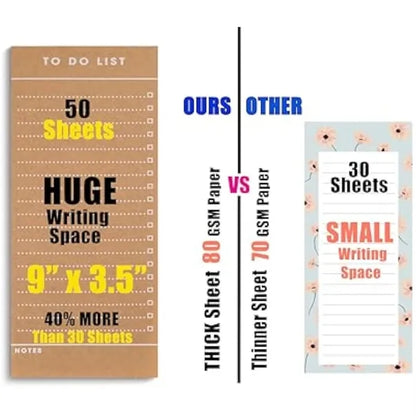 3 Pack Tear Off Magnetic Notepad Set