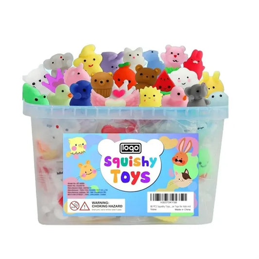 80PCS Animal Stress Relief Squishy Toys Set