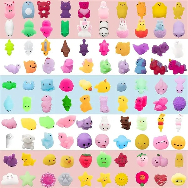 80PCS Animal Stress Relief Squishy Toys Set