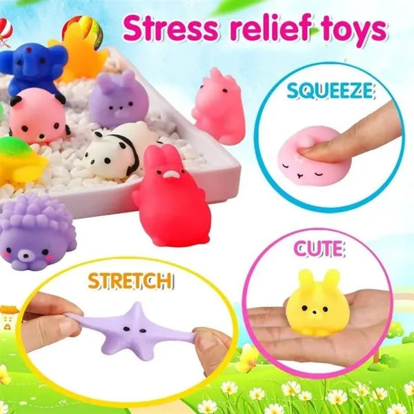 80PCS Animal Stress Relief Squishy Toys Set