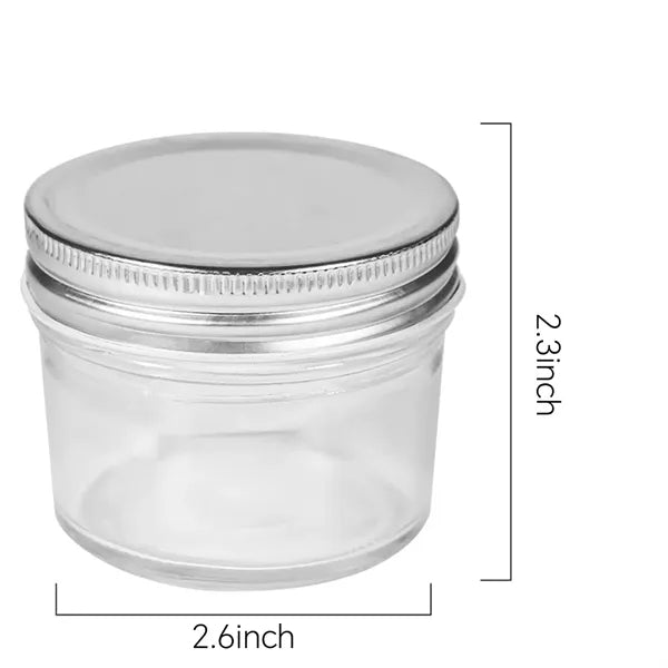 4oz Leakproof Clear Glass Storage Jar w/ Lid