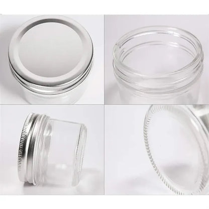 4oz Leakproof Clear Glass Storage Jar w/ Lid