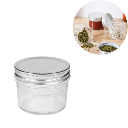 4oz Leakproof Clear Glass Storage Jar w/ Lid