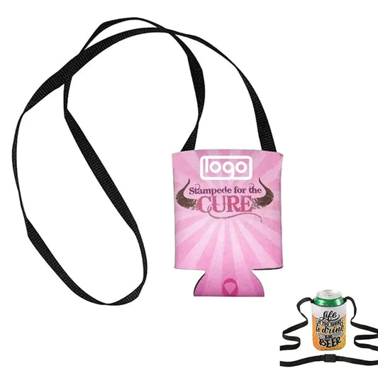 Neoprene Can Cooler Sleeve w/ Adjustable Strap