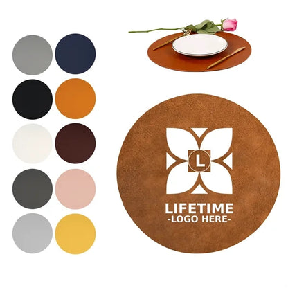 Round Leather Placemat