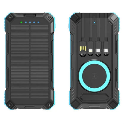 20000mAh Fast Charging Solar Power Bank w/ Cables
