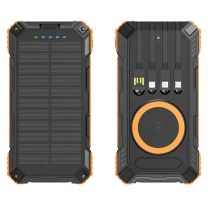 20000mAh Fast Charging Solar Power Bank w/ Cables