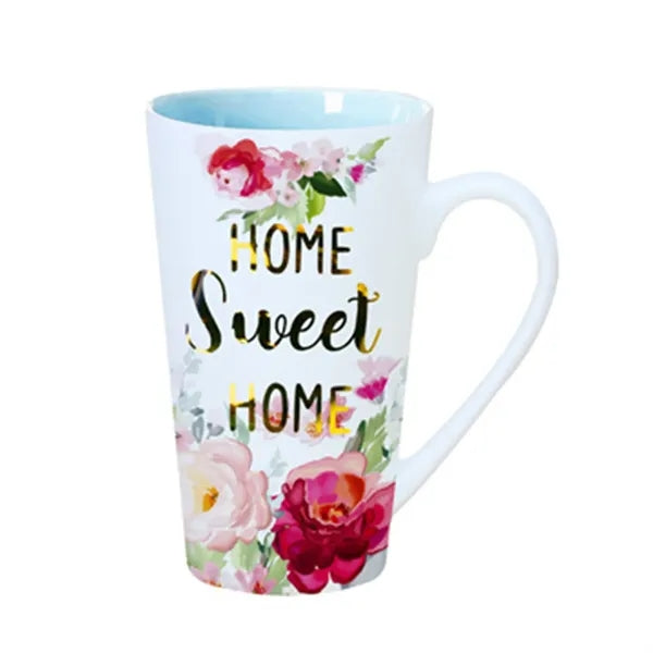 10oz Floral Ceramic Mug w/ Handle
