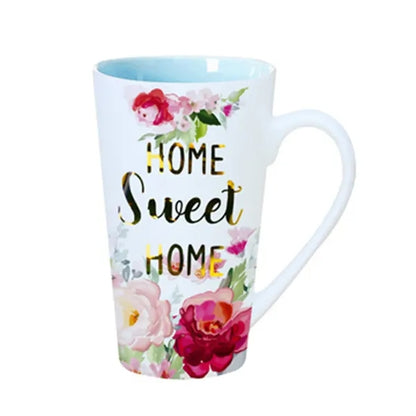 10oz Floral Ceramic Mug w/ Handle